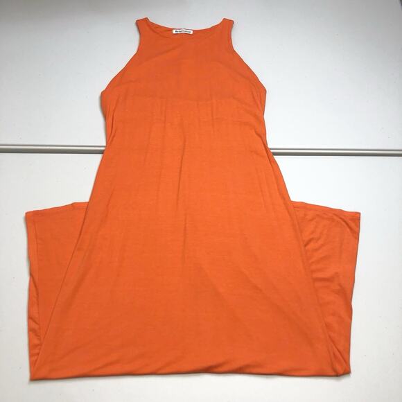 REFORMATION Mackenzie Flame Orange Sleeveless Tank Maxi Dress Size Large - Picture 1 of 7